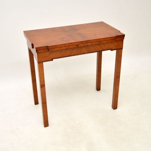 Art Deco Walnut Card Table
