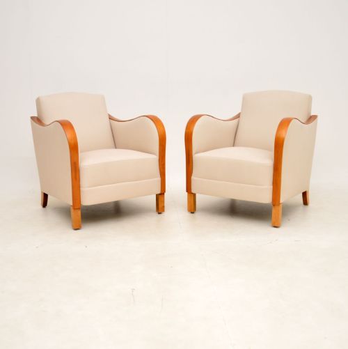 Pair of Original Art Deco Period Armchairs
