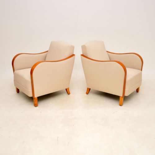 fig 1. Pair of Original Art Deco Period Armchairs
