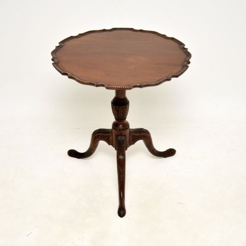 Antique Georgian Mahogany Snap Top Occasional Table
