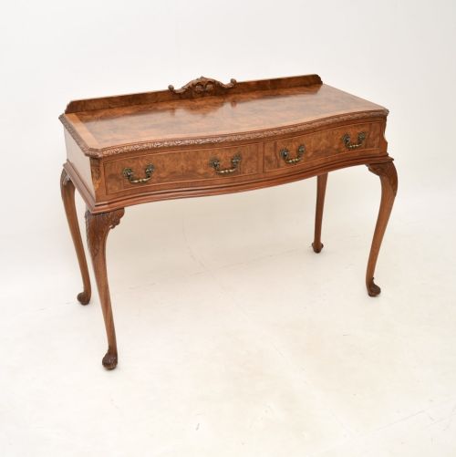 Antique Burr Walnut Console / Side Table
