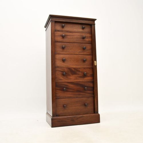 Antique Mahogany Wellington Chest of Drawers
