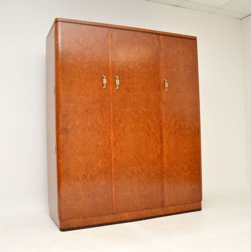 1930’S Art Deco Period Burr Walnut Wardrobe
