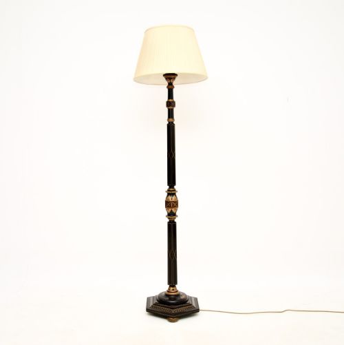 Antique Lacquered Chinoiserie Floor Lamp
