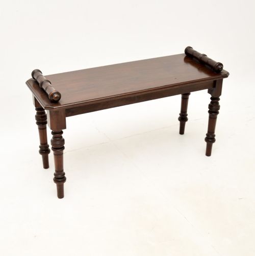 Antique Victorian Mahogany Bench / Stool
