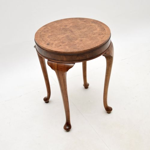 Antique Burr Walnut Occasional Side Table by Maple and Co.
