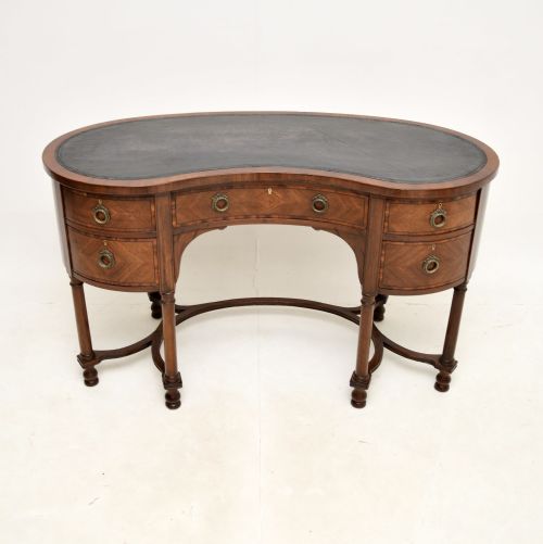 fig 1. Antique Mahogany Kidney Shaped Desk