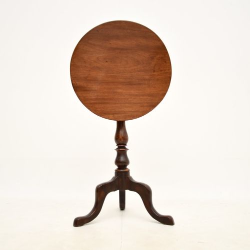 fig 1. Antique Georgian Mahogany Tilt Top Occasional Table