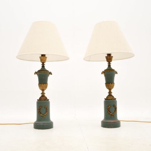 Pair of Antique French Neo Classical Table Lamps
