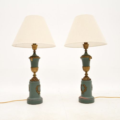 fig 1. Pair of Antique French Neo Classical Table Lamps