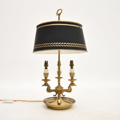 Antique Brass and Tole Table Lamp
