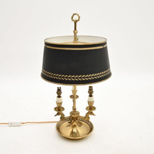 fig 1. Antique Brass and Tole Table Lamp