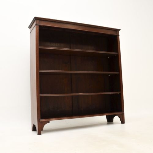Antique Victorian Mahogany Open Bookcase

