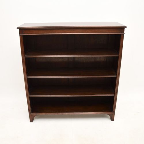 fig 1. Antique Victorian Mahogany Open Bookcase