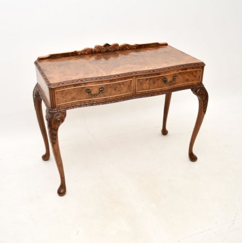 Antique Burr Walnut Console / Side Table
