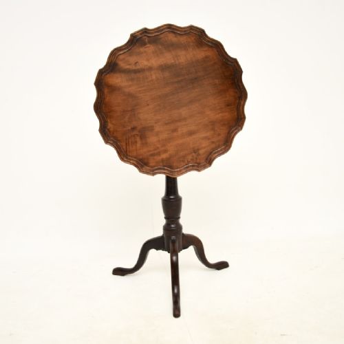 fig 1. Antique Georgian Mahogany Tilt Top Occasional Table
