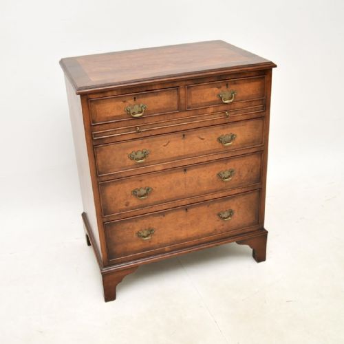 Antique Burr Walnut Bachelors Chest of Drawers
