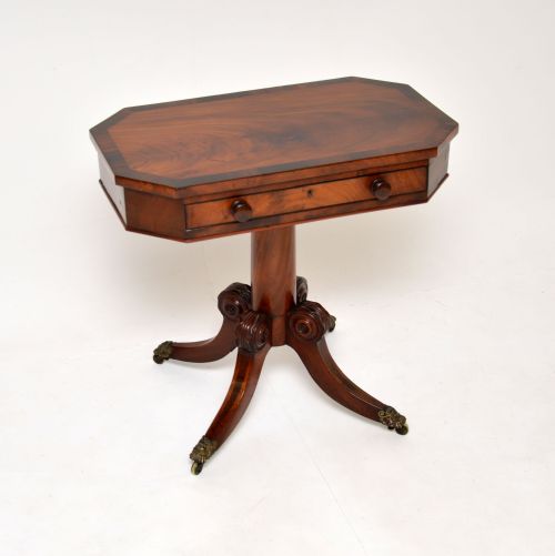 Antique Regency Period Inlaid Mahogany Side Table