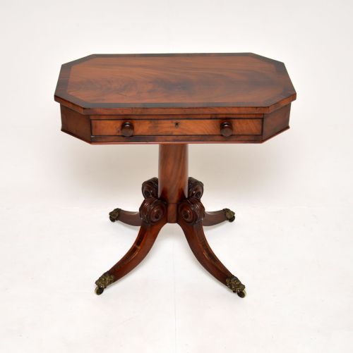 fig 1. Antique Regency Period Inlaid Mahogany Side Table