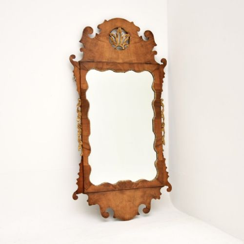 Antique George II Period Walnut Mirror
