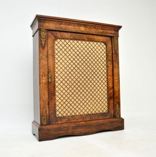 Antique Victorian Burr Walnut Pier Cabinet
