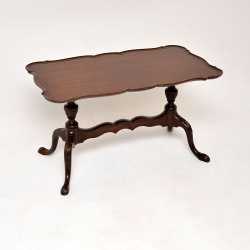 Antique Mahogany Pie Crust Edge Coffee Table
