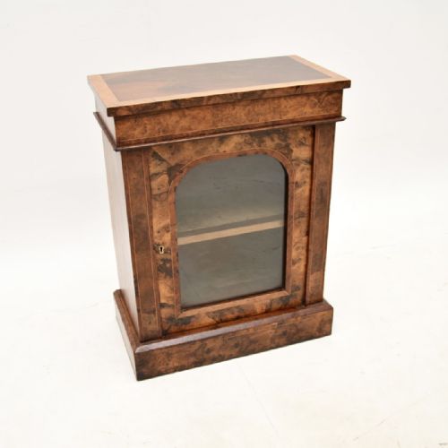Antique Victorian Walnut Miniature Pier Cabinet
