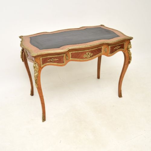 Antique French Leather Top Bureau Plat Desk

