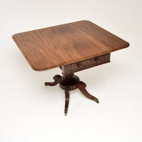 fig 1. Antique Regency Mahogany Drop Leaf Table
