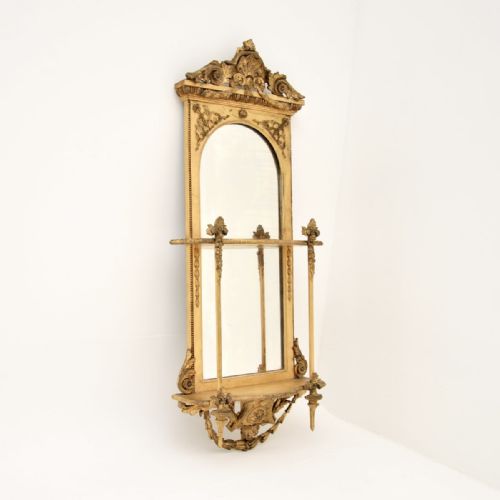 Antique Victorian Period Gilt Wood Mirror
