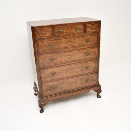 Antique Inlaid Walnut Chest of Drawers
