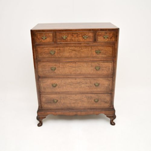 fig 1. Antique Inlaid Walnut Chest of Drawers