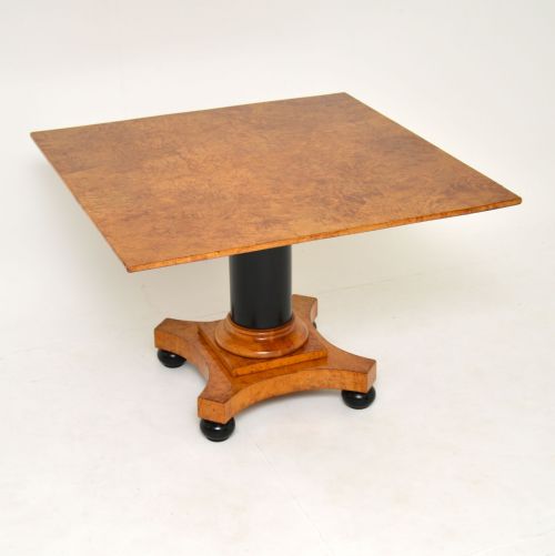 Antique Swedish Biedermeier Birch & Ebony Coffee / Occasional Table
