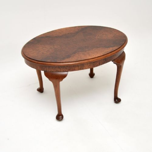 Antique Edwardian Burr Walnut Coffee Table
