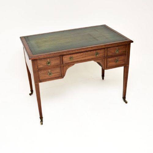 Antique Edwardian Inlaid Mahogany Desk
