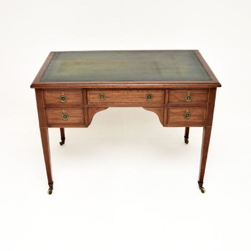 fig 1. Antique Edwardian Inlaid Mahogany Desk