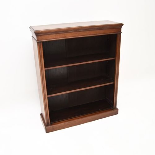 fig 1. Antique Victorian Walnut Open Bookcase