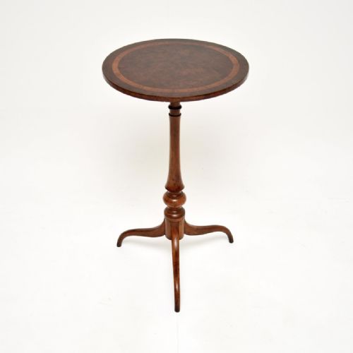 Antique Regency Inlaid Walnut Occasional Side Table
