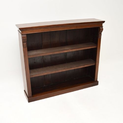 fig 1. Antique Victorian Walnut Open Bookcase