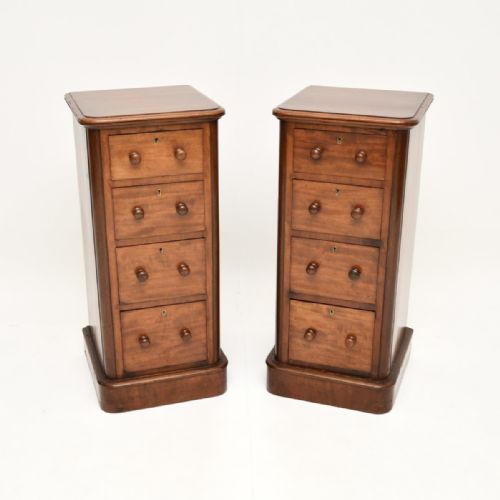 Pair of Antique Victorian Mahogany Bedside Chests
