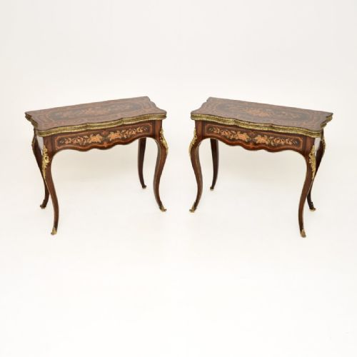 Pair of French Antique Card / Console Tables
