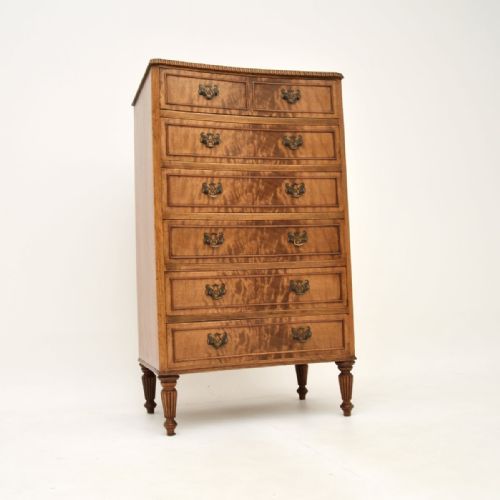 Antique Concave Mahogany Chest of Drawers
