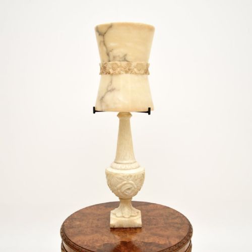 Antique Alabaster Table Lamp
