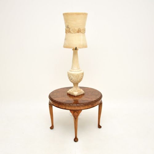 fig 1. Antique Alabaster Table Lamp