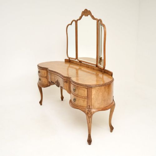 fig 2. Antique Burr Walnut Dressing Table and Stool