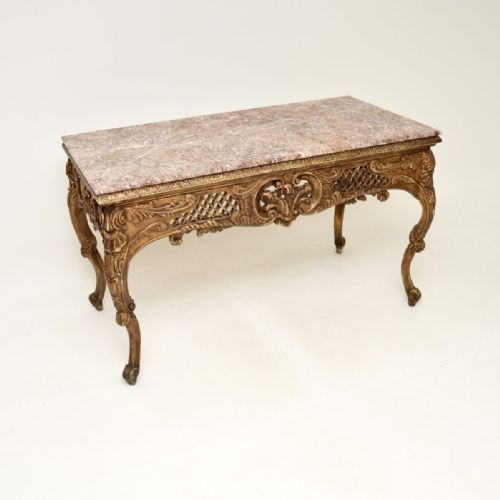 Antique French Marble Top Console / Centre Table
