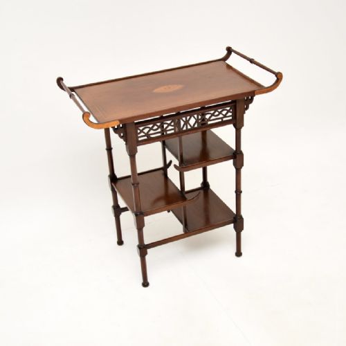 fig 1. Antique Edwardian Inlaid Mahogany Side Table