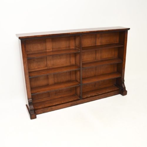 Antique Victorian Mahogany Open Bookcase
