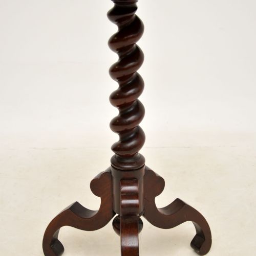 fig 1. Antique Victorian Mahogany Barley Twist Side Table