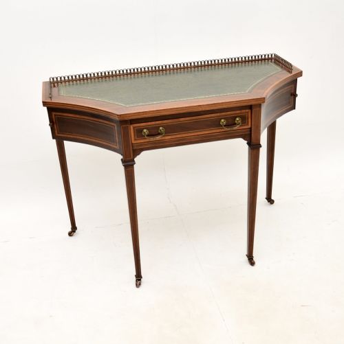 Antique Edwardian Inlaid Mahogany Writing Table
